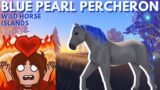CATCHING a PEARLY BLUE PERCHERON on LUNAR ISLAND in WILD HORSE ISLANDS on ROBLOX