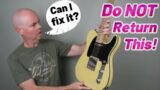 Can this guitar be saved? Bald Shredder to the rescue! Boya & Ziqi Tele Style Guitar #guitarreview