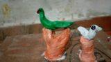 Clay Art // Beautiful Showpiece //  Two Parrots// Very Easy To Make//Terracotta Art /Priyanka Rajput