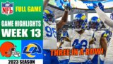 Cleveland Browns vs Los Angeles Rams FULL GAME [WEEK 13] | NFL Highlights 2023