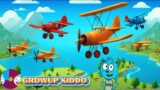 Counting Airplanes With Mr.Cat | Kids Learning Video | Teach Toddlers Counting 123s | Grow Up Kiddo