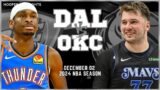 Dallas Mavericks vs Oklahoma City Thunder Full Game Highlights | Dec 2 | 2024 NBA Season