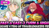 *FAST & EASY 3 TURN FINAL BOSS TRIO OF TROUBLEMAKERS GUIDE!* HIGH SCORE! BEST TEAMS (7DS Grand Cross