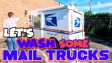 Fleet washing Mail trucks