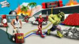 GTA 5 : Franklin Shinchan & Pinchan Blast Avengers House GTA 5 !