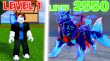 Going From Level 1 NOOB To MAX LEVEL Using Only KITSUNE FRUIT IN BLOX FRUIT Roblox