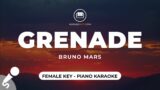 Grenade – Bruno Mars (Female Key – Piano Karaoke)