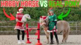 HOBBY HORSE VS REAL SHETLAND PONY CLOUDY! * disaster * VLOGMAS