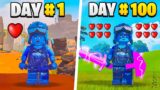 I Survived 100 Days in Lego Fortnite