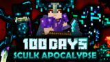 I Survived 100 Days in a Minecraft SCULK APOCALAYPSE…