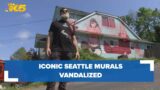 Iconic Seattle murals, Bettie Page & Divine, vandalized