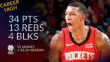 Jabari Smith Jr 34 pts 13 rebs 4 blks vs Hawks 23/24 season