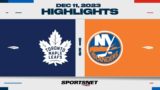 NHL Highlights | Maple Leafs vs. Islanders – December 11, 2023