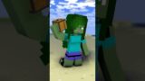 Never Fall on the Zombie Girl minecraft animation shorts short