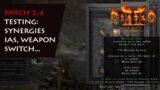 Patch 2.4 Testing – Bowazon Synergies, IAS, Weapon Switch, Goldstrike Arch – Diablo 2 Resurrected