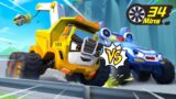 Police Car Vs Construction Truck | Who’s the Best Monster Car? | Kids Songs | BabyBus – Cars World