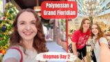 Polynesian & Grand Floridian Christmas Resort Hopping! | Vlogmas Day 2