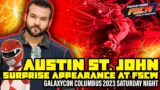 Power Ranger's Star AUSTIN ST. JOHN comes to the Rescue of Geoffrey the Giraffe (Toys R Us) at FSCW!