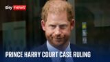 Prince Harry hacked 'to modest extent' and awarded damages, judge rules