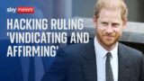 Prince Harry takes aim at Piers Morgan as judge rules his phone was hacked by The Mirror