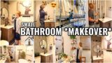SMALL BATHROOM *MAKEOVER*/ACCENT WALL!! NEW HOUSE PROJECTS & DIY BATHROOM TRANSFORMATION