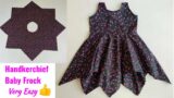 Simple Handkerchief Baby Frock Cutting And stitching Very Easy  Full Tutorial