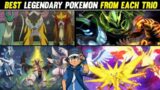 Strongest Legendary Pokemon From Each Trio | Best Legendary Pokemon From Each Trio | Hindi |