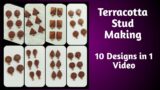 Terracotta Stud Making #terracotta #terracottajewellerymaking #howtomake #handmade #clay #earrings