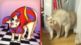 The Amazing Digital Circus Cat and Dog Version | Cat Memes