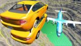 Throwing Cars At Airplane Leap Of Death –  BeamNG.Drive