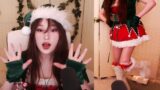 Tina Became an Elf for Christmas, receiving a gift from Miyoung.