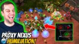 Toxic Cannon Rusher FURIOUS after PROXY NEXUS MOTHERSHIP RUSH! | StarCraft 2