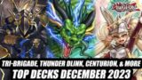 Tri-Brigade, Thunder DLink, Centurion, & More! Yu-Gi-Oh! Top Decks December 2023