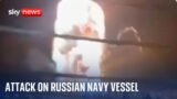 Ukraine claims to have destroyed Russian navy vessel in Crimea | Ukraine war
