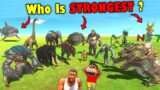 Who Is STRONGEST in Animal Revolt Battle Simulator with SHINCHAN and CHOP and FRANKLIN ?