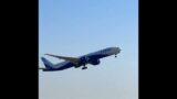 indigo airline long haul Boeing 777-300ER up and up towards sky