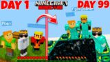 sky island war in Minecraft  | kill ender- dragon in 100 day |