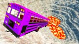 BeamNG drive – Leap Of Death Car Jumps & Falls Into Lava Pit – 86