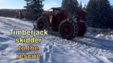 230 Timberjack skidder to the rescue,plowed the bush road