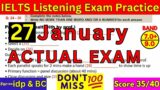 27 January 2024 IELTS Listening Practice Test 2024 With Answers | IELTS Exam Preparation | IDP & BC