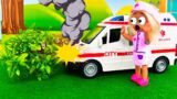 Boo Boo Car Song | Tiktak Comes To The Rescue Dolls – Mini Doll Playhouse
