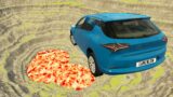 Cars vs Leap of Death in Lava Pit BeamNG.drive #447  Gameweon