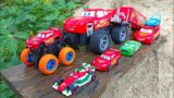 Clean up muddy minicars & disney car convoys! Play in the garden