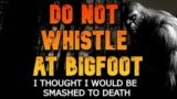 DO NOT WHISTLE AT BIGFOOT! I THOUGHT I WOULD BE SMASHED TO DEATH