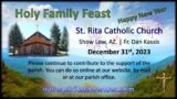December 31st, 2023 – Holy Family Feast – Saint Rita Catholic Church – Fr. Dan Kassis