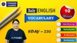 English Vocabulary in Odia | Day 230 | Anganwadi Supervisor | irb | osap  | Odisha Police 2023