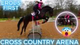 FIRST EVER ARENA CROSS COUNTRY FOR EROL! | YOUNG HORSE TACKLES TRICKY JUMPS || VLOG 124