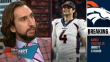 FIRST THINGS FIRST | Nick Wright reacts to Broncos will start Jarrett Stidham over Russell Wilson