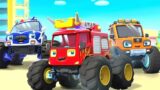 Fire Truck to the Rescue | Rescue Team | Monster Truck | Car Cartoon | BabyBus – Cars World