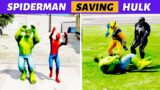 GTA V: Hulk's Torture – Spiderman to the Rescue!
